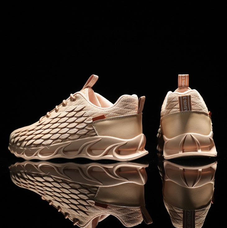 Nike Dragon Scale Woven Running Shoes for men | Breathable Nike running shoes with dragon scale design | Lightweight Nike dragon scale sneakers for running | Woven Nike running shoes with textured dragon scale upper | Nike breathable athletic shoes with unique woven design