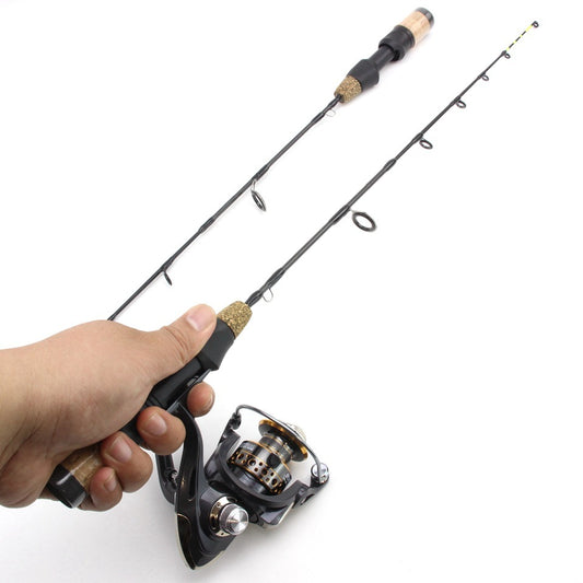 Double tip ice fishing rod set \ Ice fishing rods with double tips \ Durable double tip ice rod set \ Compact double tip ice rods \ Double tip rods for ice fishing