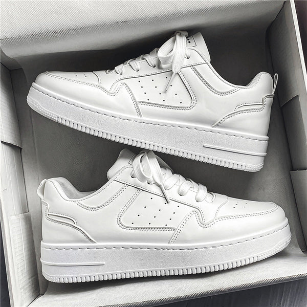 Nike Leather Platform White Shoes for Teens | Men’s Nike Breathable White Platform Sneakers | Nike White Leather Breathable Platform Sneakers | Teen Trend Nike White Platform Shoes | Nike Leather Platform Sneakers