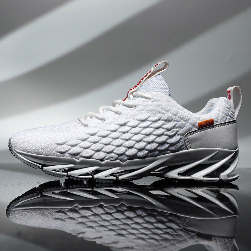 Nike Dragon Scale Woven Running Shoes for men | Breathable Nike running shoes with dragon scale design | Lightweight Nike dragon scale sneakers for running | Woven Nike running shoes with textured dragon scale upper | Nike breathable athletic shoes with unique woven design